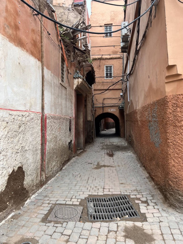 Calles estrechas de la medina de Marrakech