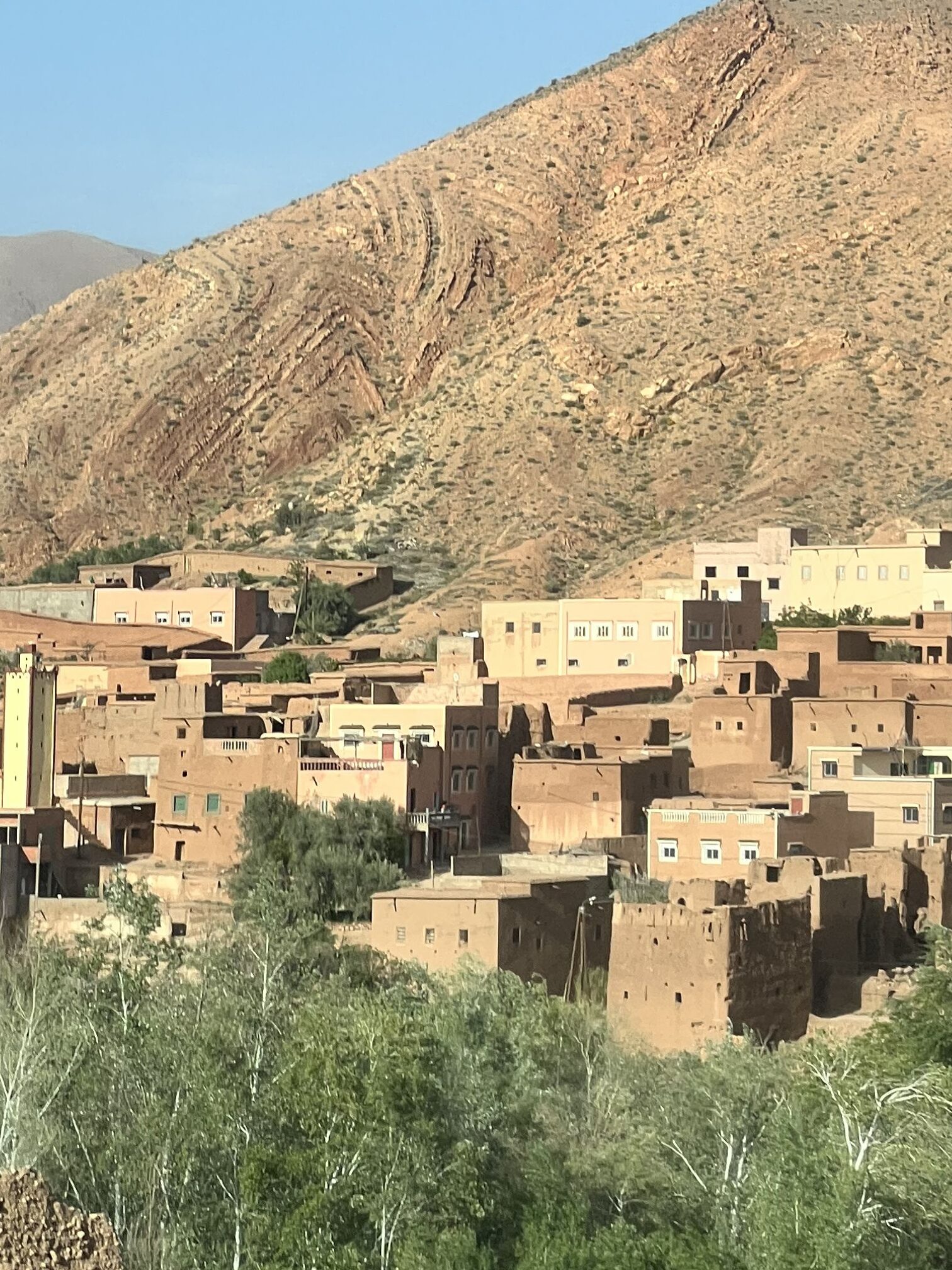 Vista de un paisaje geológico en Marruecos